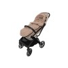 Lichtbruine voetenzak - Footmuff embossed milky coffee (Geboortelijst Jerome S.)